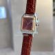 Copy Cartier Panthere De Red Dial Rose Gold Bezel Brown Leather Strap Watch (2)_th.jpg